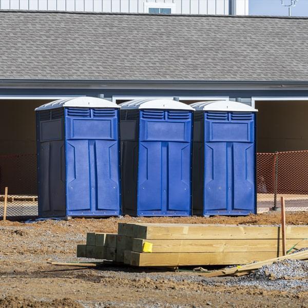 Heavy-duty construction site porta potty in Fort Myers, Florida